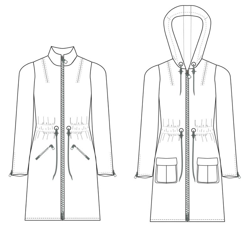 Parka WINNEKE Gr. 34-52 PDF-Schnitt A4, A0, Anleitung image number 8