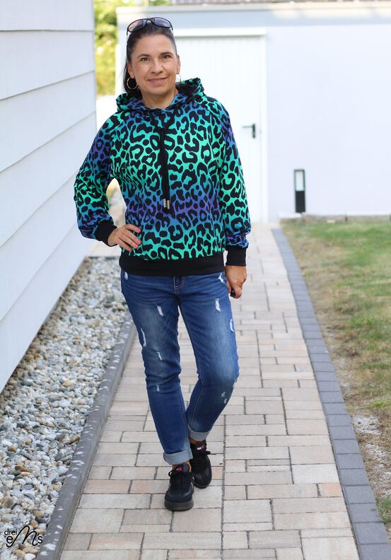 Raglanhoodie GONI Gr. 32-56 Schnittmuster PDF Ebook image number 4