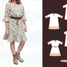 Sarah – weites Kleid mit Rüschen und Gürtel BU 80-116, A4+A0 thumbnail number 10