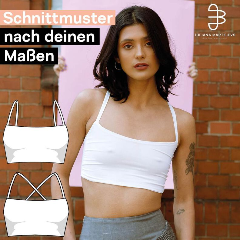 Schnittmuster nach Maß für ein Top mit Spaghettiträgern image number 1