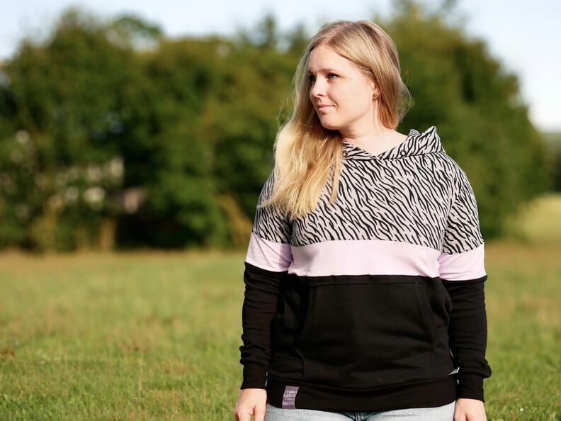 Colorblocking Hoodie ENINGEN Gr. 34-56 Ebook Schnittmuster image number 10