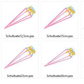 Schultüte Zuckertüte Stickdatei