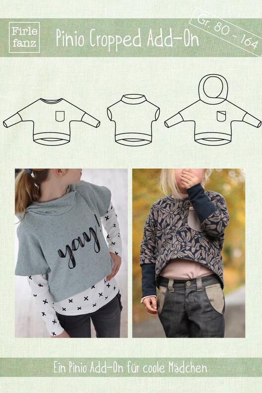 Pinio Cropped Add-On: Crop Shirt für Mädchen Gr. 80 – 164 image number 1