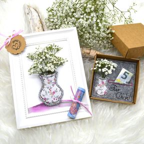 Stickdatei Wunscherfüller Vase Blumen für Dich