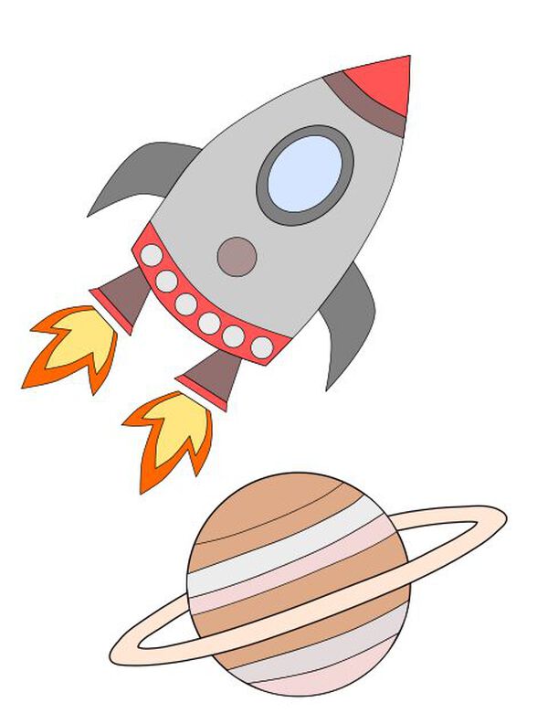 Plotterdatei Rakete + Planet image number 2