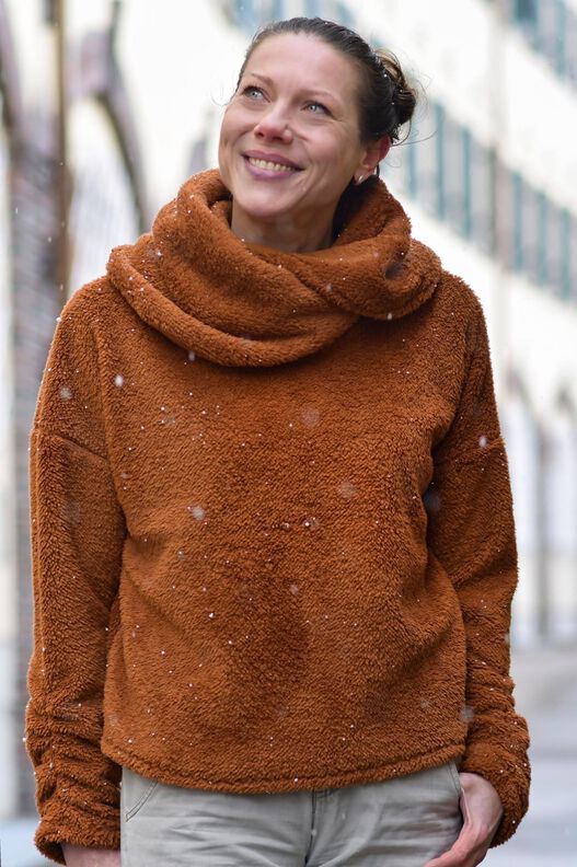 Sweater mit Kragen (34-58) LARANJA Schnittmuster image number 5