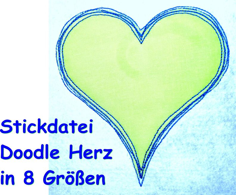 Stickdatei Doodle Herz  image number 6