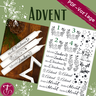 Vorlage für Kerzentattoo Weihnachten pdf Advent thumbnail number 1