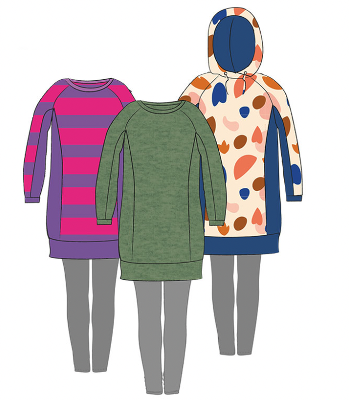 E-Book Hoodiekleid „Schanze" Gr. 34-52 *A4 und A0 Datei* image number 2