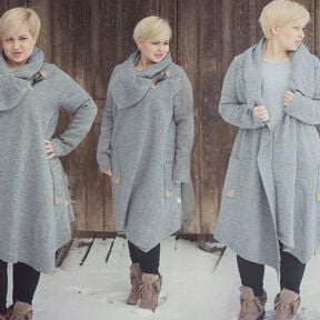 Ebook Damenmantel "Bordeaux" 34 - 52  A4/A0)