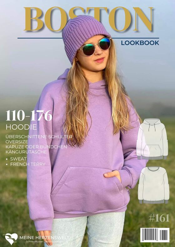 Hoodie Kinder – Schnittmuster Gr. 110-176 – Boston image number 3