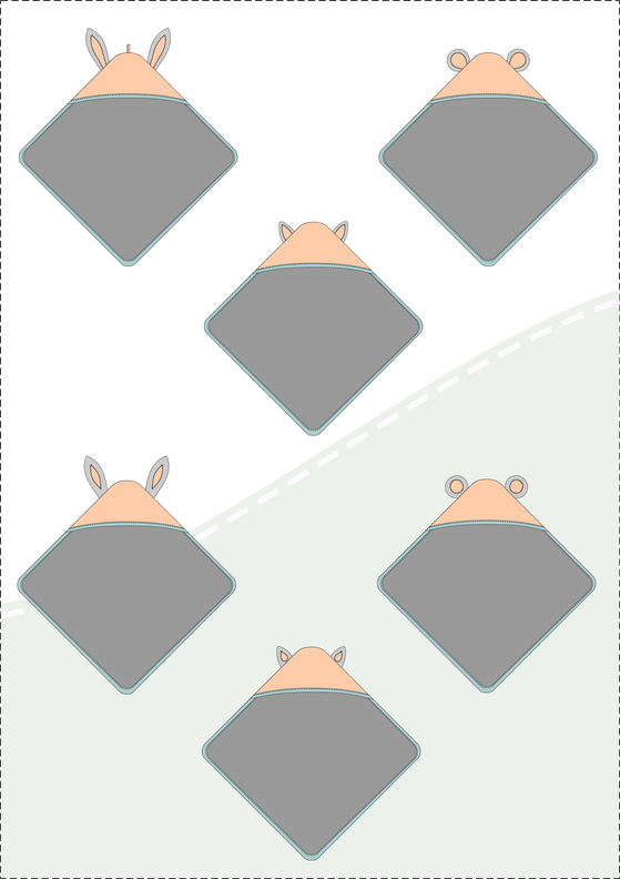 Kapuzenbadetuch mit Tierohren für Babys, Kleinkinder, Kinder image number 5