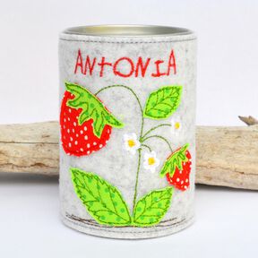 Stickdatei Erdbeere doodle 10x10cm