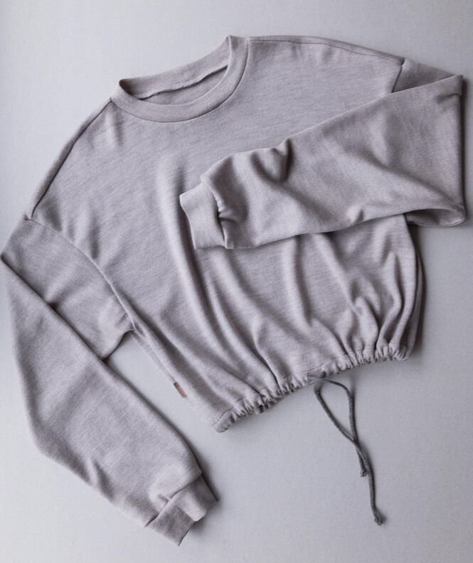 Oversize Sweater / Pullover mit Gummizug 34-56 image number 6