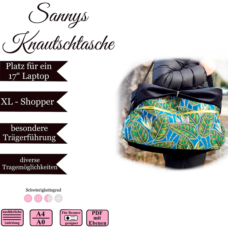 Sannys Knautschtasche - EBook und Nähanleitung image number 1