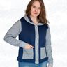 Daria Sweatjacke/Weste mit Knöpfen und Kapuze BU 80-116 thumbnail number 4