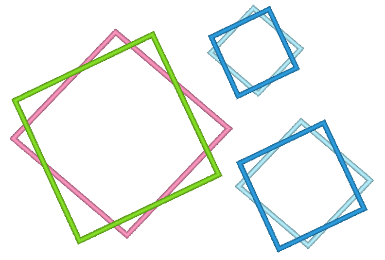 Stickdatei crazy Rechteck Button Rahmen  in 14 Gr. image number 6