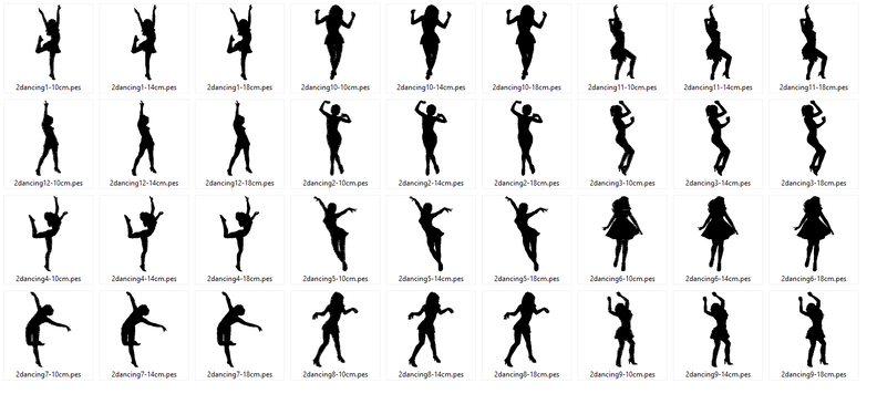 Tanz Dancing 2.0 Silhouette Stickdatei image number 2