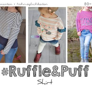 Ruffle&Puff Shirt von 80 bis 170 inkl. A4/A0/Beamer