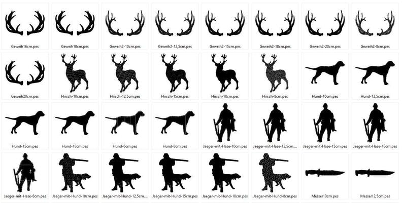 Stickdatei - Jagd Hunting Jäger Silhouette image number 6