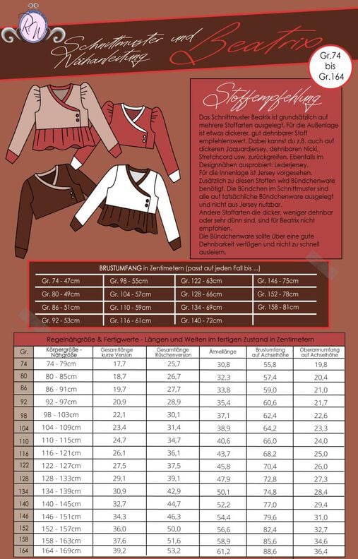Ebook Beatrix Bolero Gr. 74 bis 164 image number 2