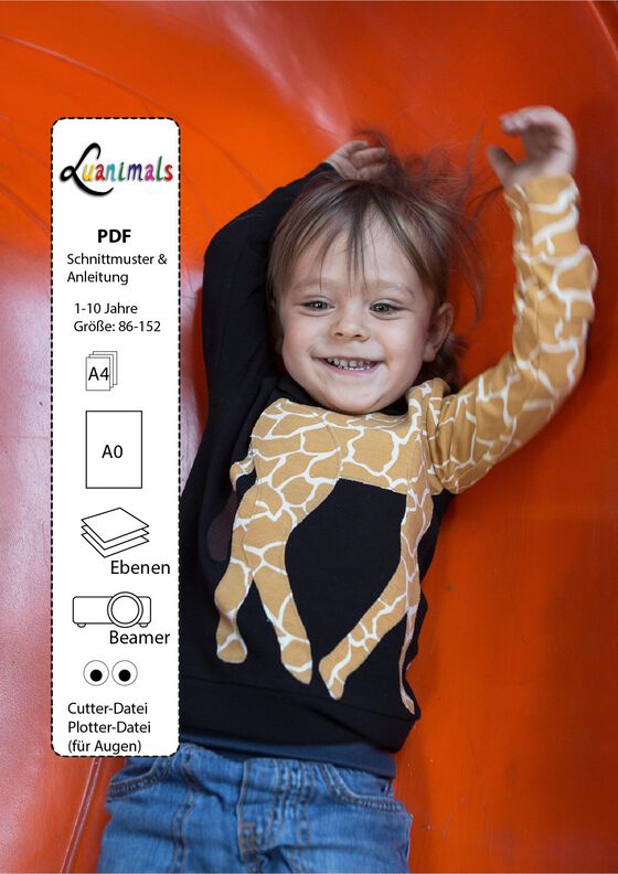 Pullover Kind E-Book Luanimals Giraffe Gerda (86-152cm) image number 3