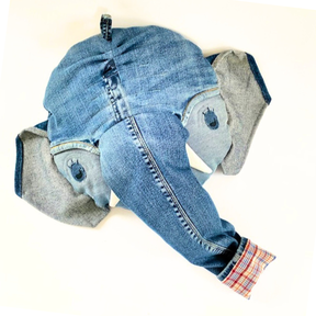 Kuschelkissen Elefant, Jeans Upcycling + Reststoffe