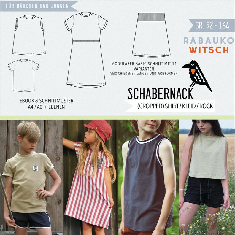 Schabernack (Cropped) Shirt / Kleid / Rock Gr. 92 - 164 image number 1