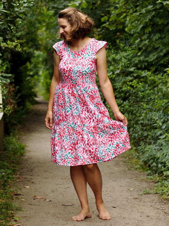*Ladies Cotton Beauty*Webware Stufenkleid Gr. 32 bis 56 image number 3