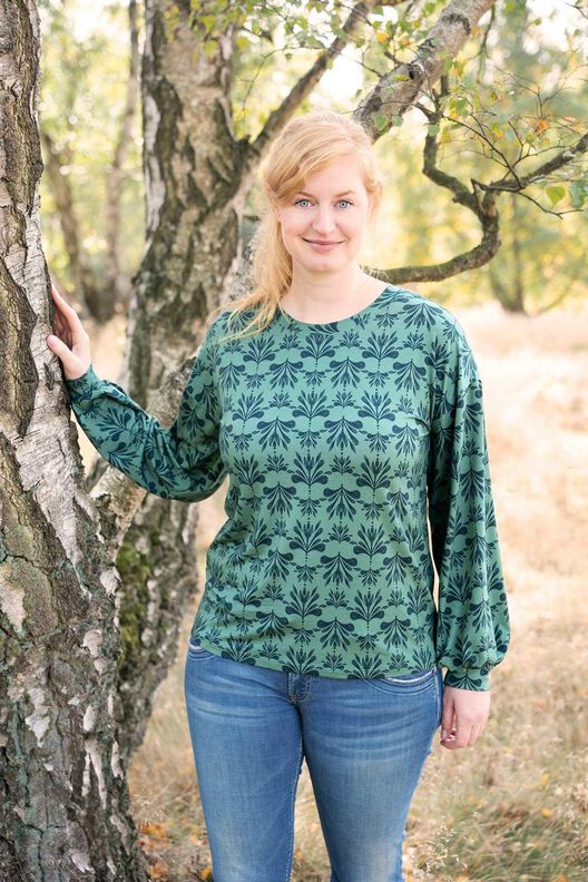 Jersey Bluse (32-56) CASTANHA Damen Shirt Schnittmuster image number 3