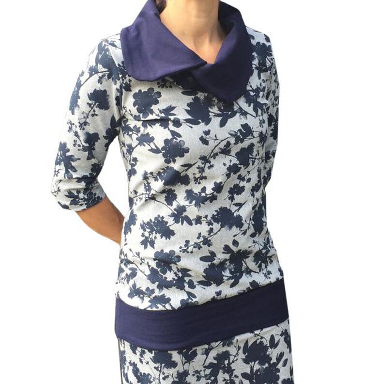 Kleid mit Schalkragen "Megan", Schnittmuster Gr. 158 - 46 image number 1