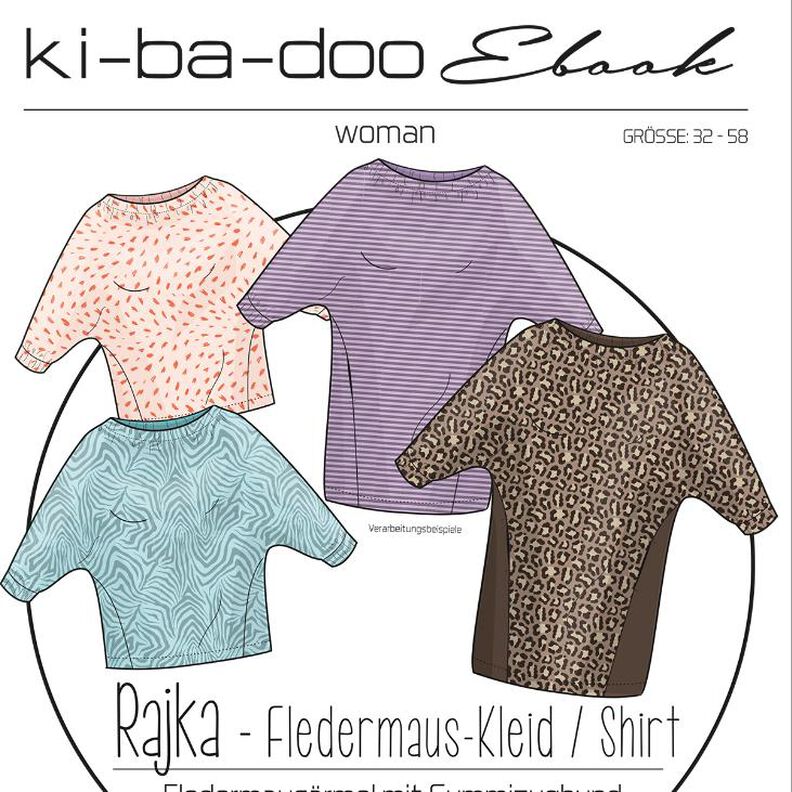 ebook Rajka Fledermauskleid/-Shirt | Größe 32-58 DIN A4 PDF image number 1