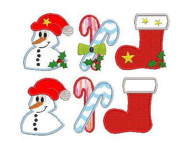 Stickdatei weihnachtliche Applikationen 9er SET 10x10cm image number 5