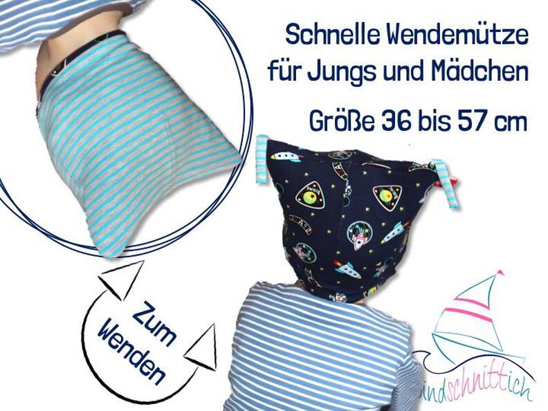 Mütze Fiete | schnelle Mütze | zum Wenden | A4, A0, Beamer image number 2