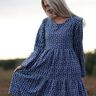 *Ladies Partydress Webware* Stufenkleid Gr. 32 bis 56 Boho thumbnail number 6
