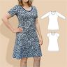 Lola - enges Jerseykleid, 4 Ärmellängen, BU 80-116 A4+A0 thumbnail number 1