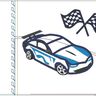 Rennauto - Kissen ITH - Stickdatei  thumbnail number 6