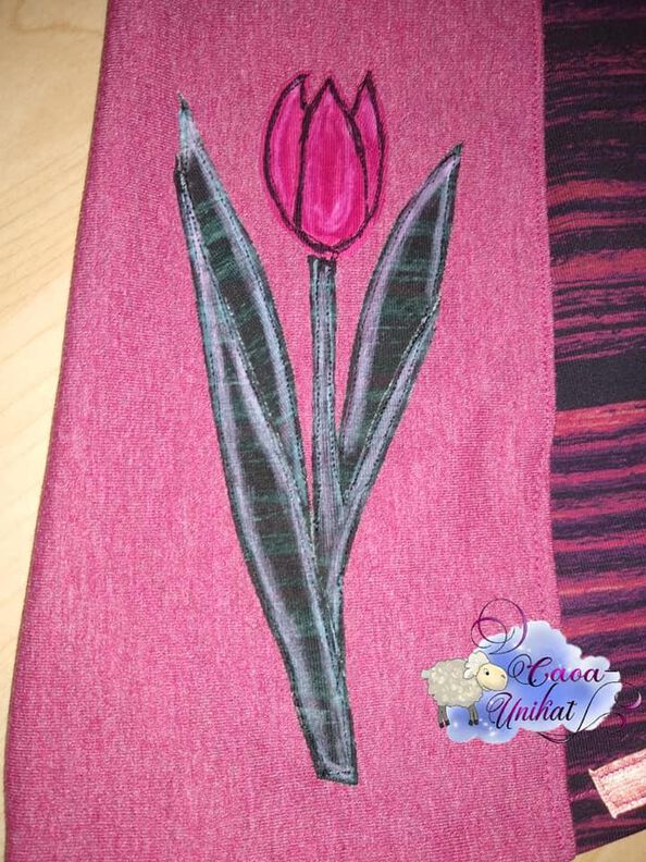 Applikationsvorlage und Nähanleitung Tulpe image number 6