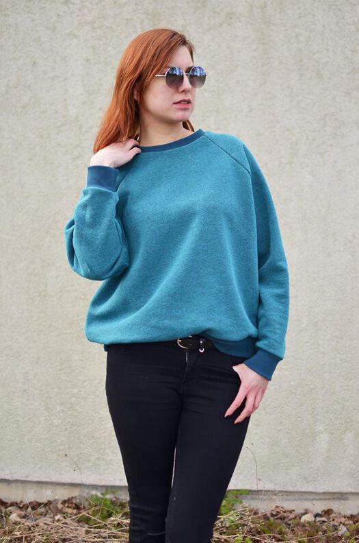 Oversize Sweater (34-60) PAPAYA Raglan Damen Schnittmuster image number 9