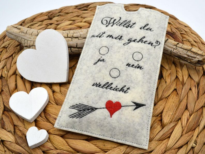 Stickdatei Valentinstag Karte Willst du mit mir gehen image number 9