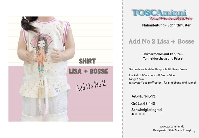 Shirt Lisa + Bosse Gr. 68-140 - Add On 2 ärmellos image number 3