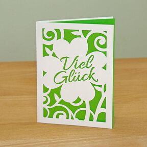 Plotterdatei Karte Viel Glück