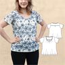 Gloria – Elegantes Jersey Shirt mit Falten, Gr. 34-50, A4+A0 thumbnail number 1