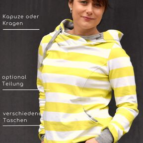 Hoodie Damen Schnittmuster Gr. 32-58 - MANUC #132