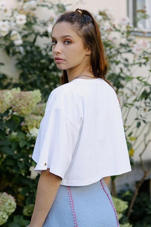 Cropped T-Shirt Schnittmuster mit Videoanleitung Gr. XS-XXXL image number 2