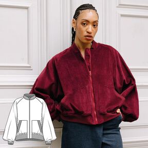 Bomberjacke Schnittmuster Damen Einfache Jacke Cord