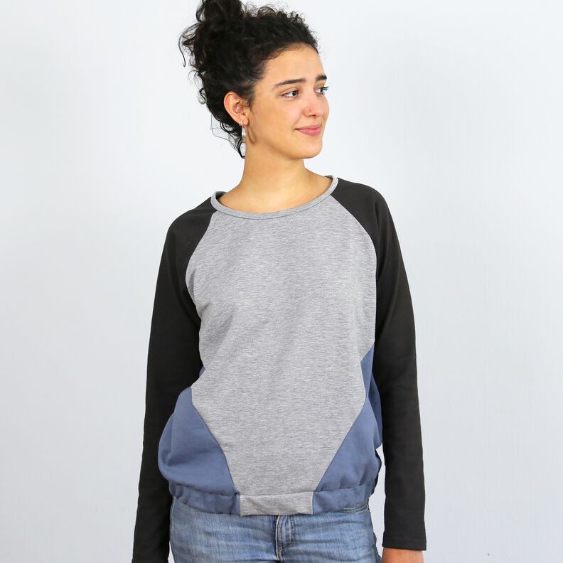 FRAU LILLE - Raglansweater schräge Teilungsnähte XS-XXL image number 3