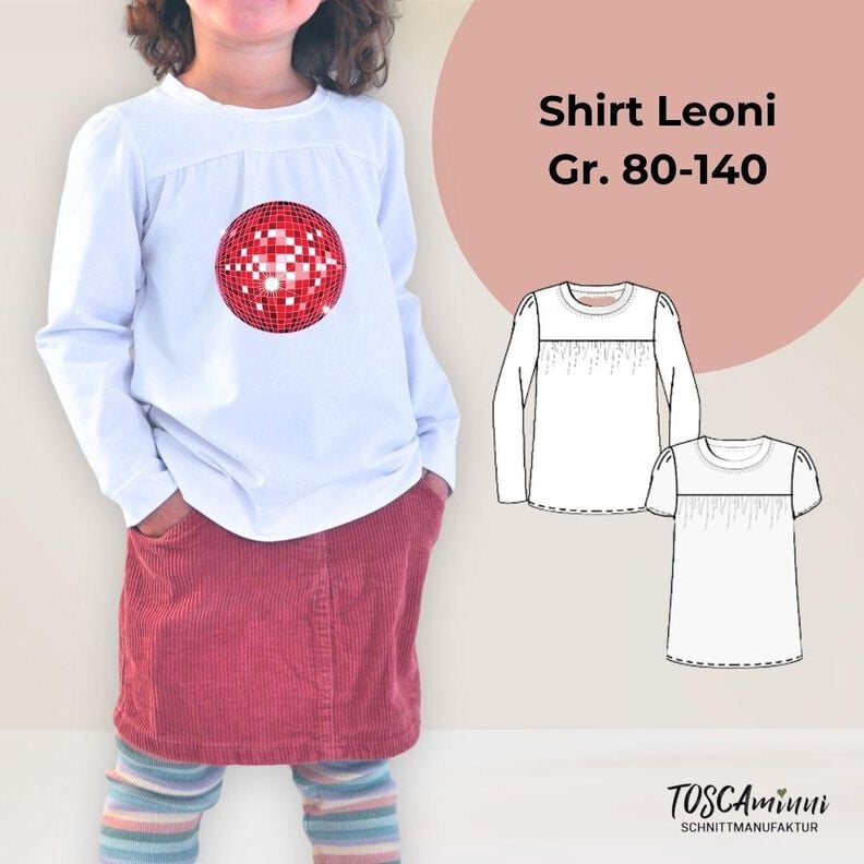 Schnittmuster Kinder Shirt Leoni "minni" Gr. 80-140 image number 1
