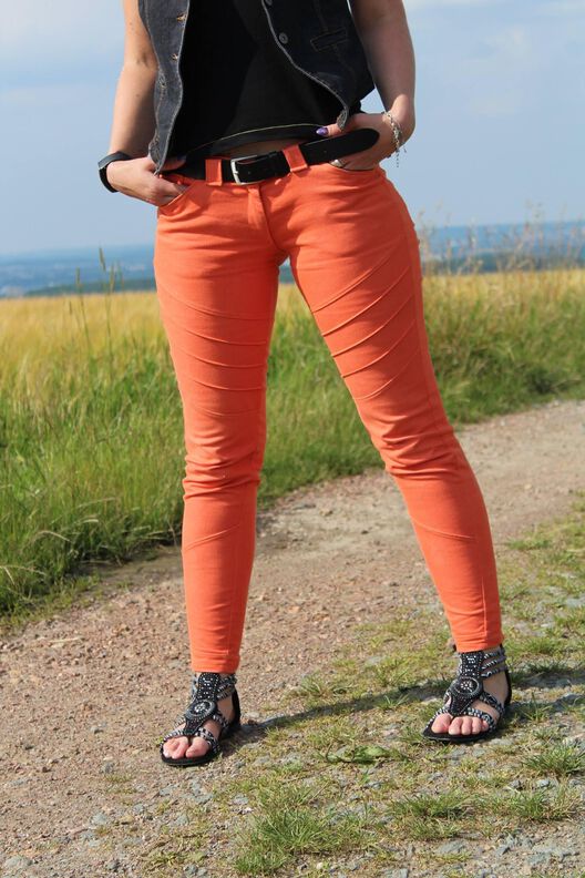 E-Book Skinny Jeanshose Merle Gr. 30-48 image number 1