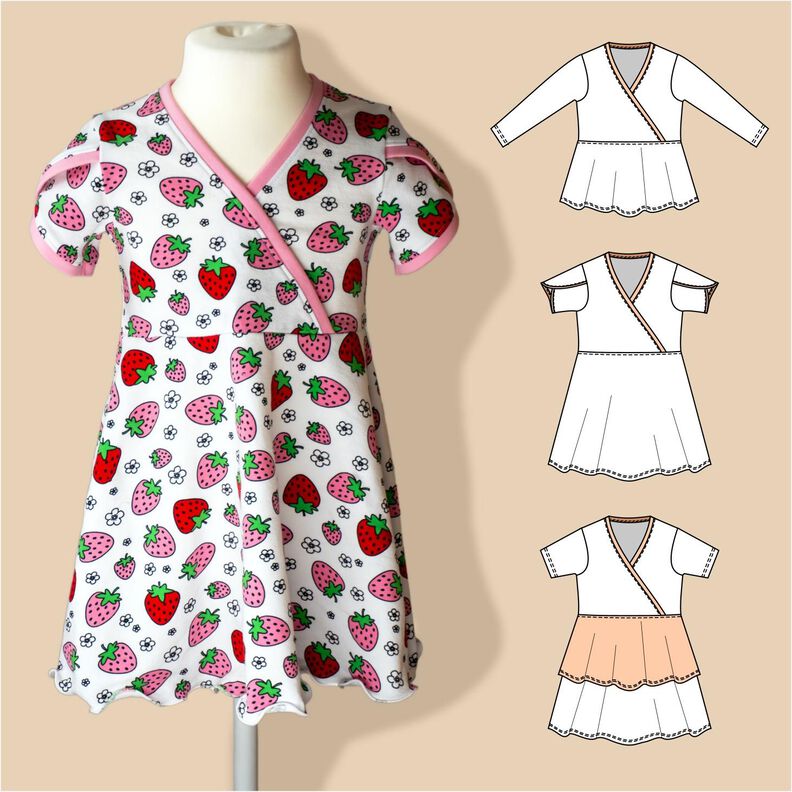 Becca Jerseykleid mit Wickeloberteil Gr. 86-158, A4+A0 image number 1